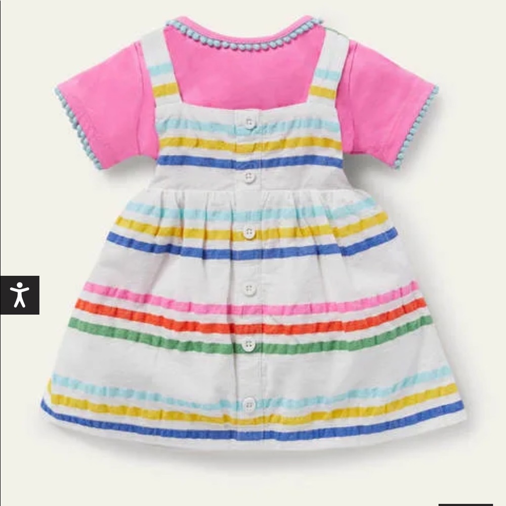 NWT Woven stripe Boden jumper set